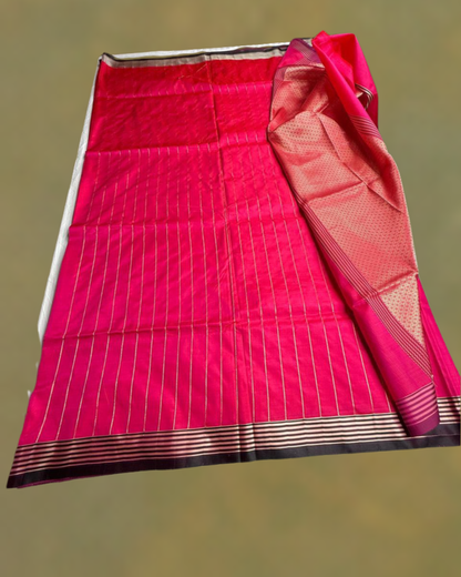 Gulrang striped blouse fabric detail